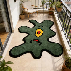 Green One-Eyed Monster Rug