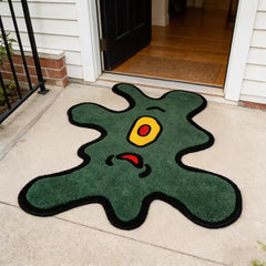 Green One-Eyed Monster Rug