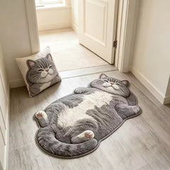 Cat-Shaped Area Rug