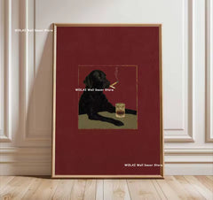 Dog with Cigarette Canvas Print